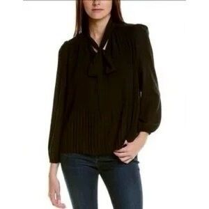 Dark Academia Corp Goth Black Poet Blouse Boho Sz Medium